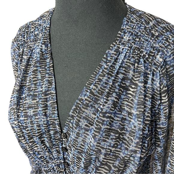 New w/Tags!!  Anthropologie Sheer Smocked Babydoll Top Blouse, Feminine, S - Picture 7 of 13